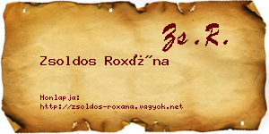Zsoldos Roxána névjegykártya